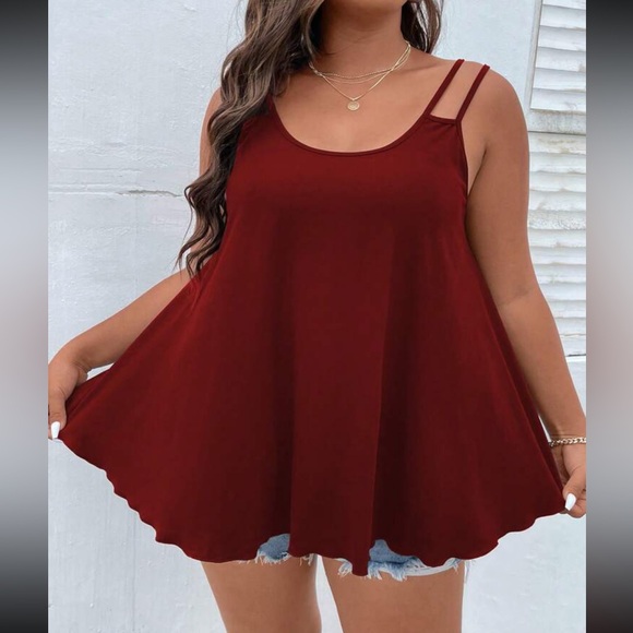 Luxe plus size purple comfy flowy tank top - Picture 6 of 16